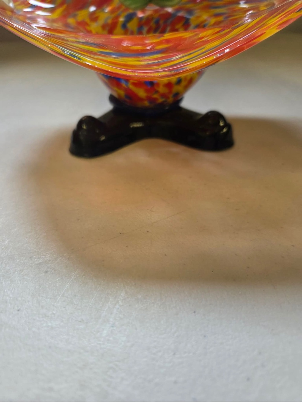 Murano art-glass hand-blown graffiti glass clown bowl made in Italy - Picture 11 of 11